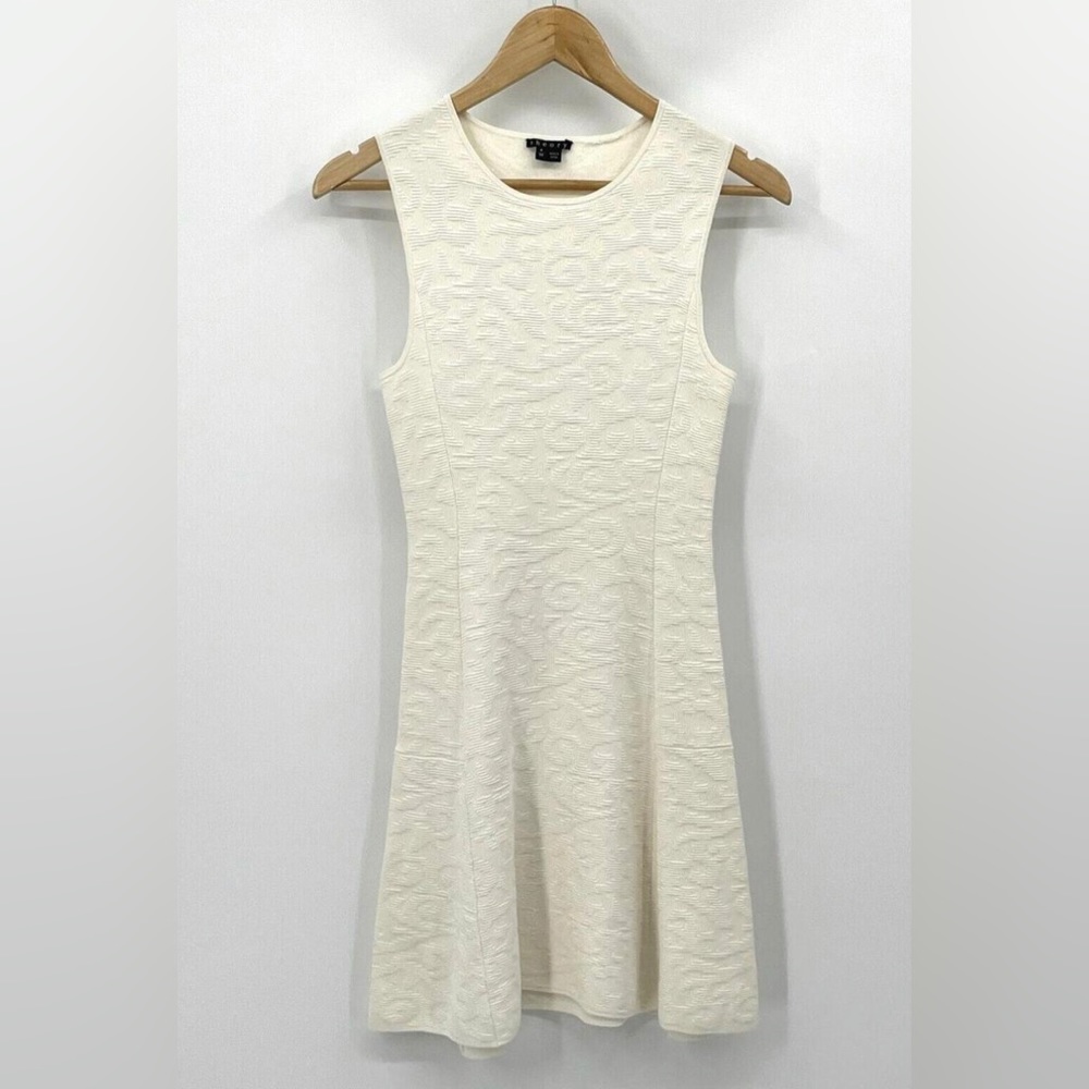 Theory Dress Women Small White Stretch Knit